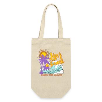 Life is a beach - Enjoy the waves - Gift Bag for Bottles - nature - Front