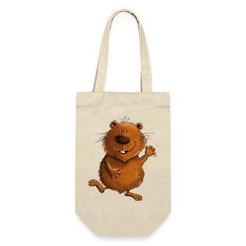 Drolliger Wombat Australien Wildtiere - Geschenkbeutel für Flaschen - Natur - Vorne