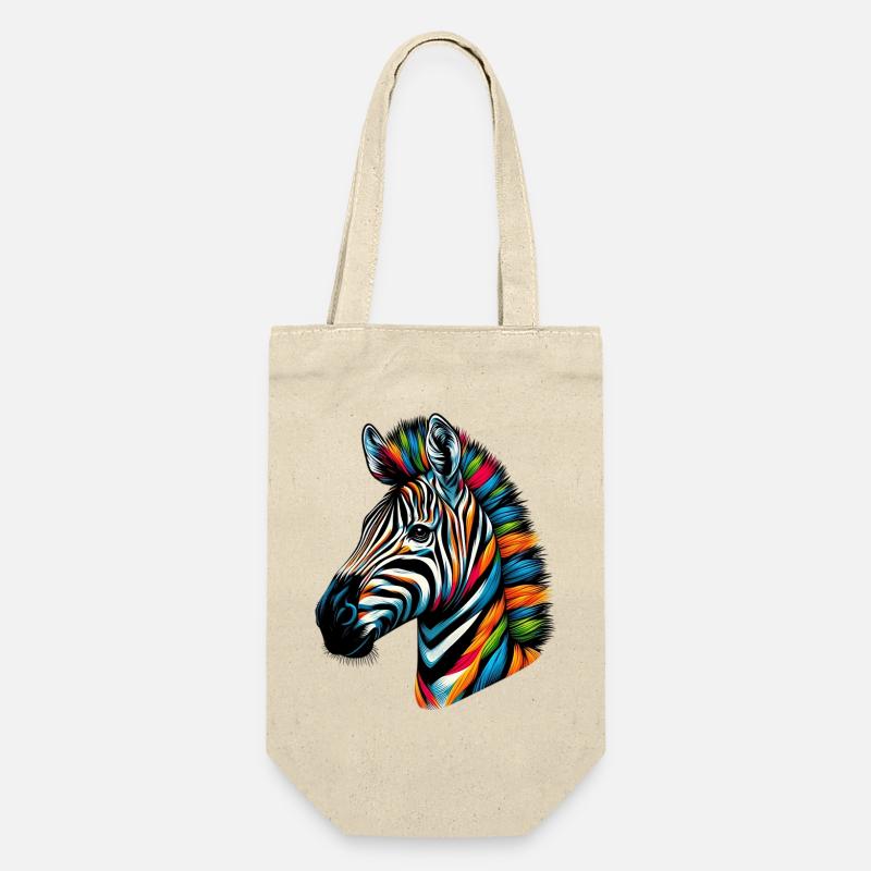Zebra - Geschenkbeutel für Flaschen - Natur