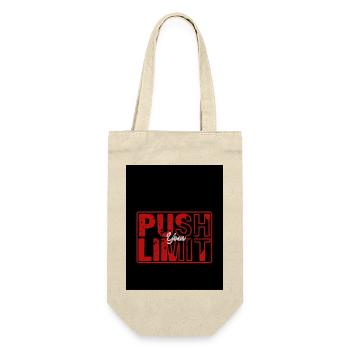 Push Your Limit – Bold & Motivational Design - Gift Bag for Bottles - nature - Front