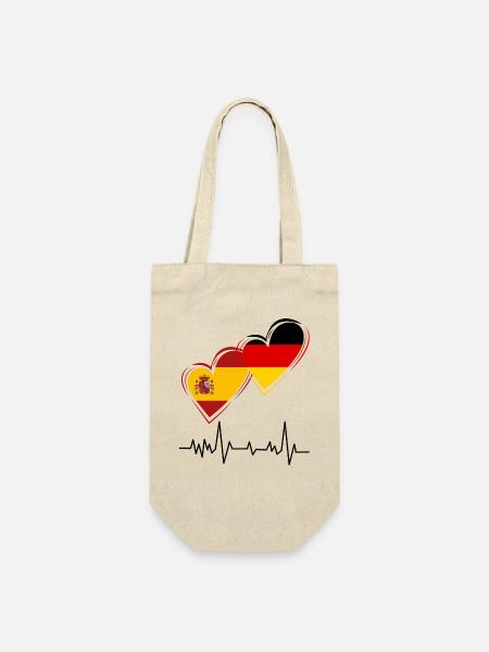 Spanien und Deutschland - Geschenkbeutel für Flaschen - Natur
