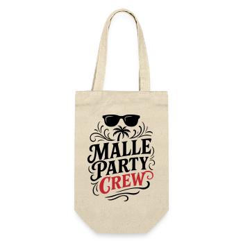Malle Party Crew Mallorca - Geschenkbeutel für Flaschen - Natur - Vorne