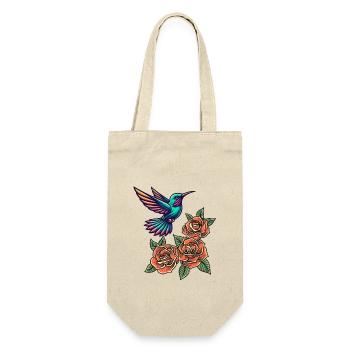 Hummingbird and Roses - Gift Bag for Bottles - nature - Front