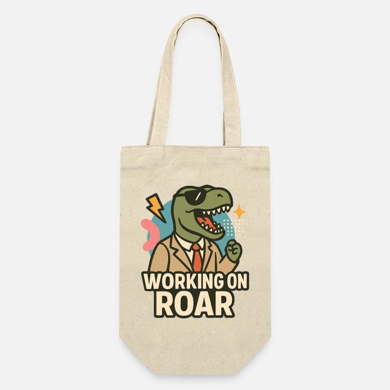 Working on Roar – Büro Dino - Gift Bag for Bottles - nature