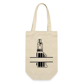 Vape silhouette with text box - Gift Bag for Bottles - nature - Front