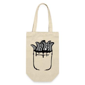 Tentacule Poche Poitrine Octopus Monster Shirt Bag - Sac à bouteille - nature - Devant