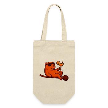 Halloween Capybara Costume Gift - Gift Bag for Bottles - nature - Front