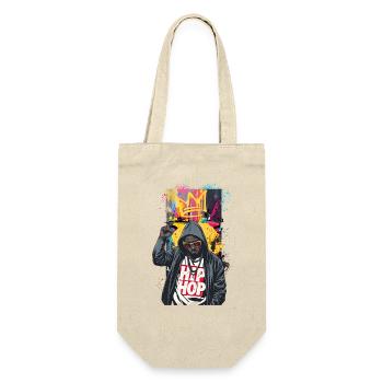 Rappeur urbaine avec graffiti coloré - Sac à bouteille - nature - Devant