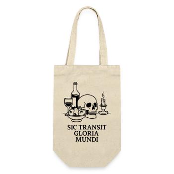 memento mori sic transit gloria mundi - Geschenkbeutel für Flaschen - Natur - Vorne