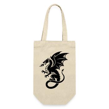 Puissant dragon | Tatouage Tribal Noir - Sac à bouteille - nature - Devant