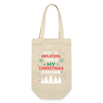 Christmas Costume Inflation Humor - Gift Bag for Bottles - nature - Front