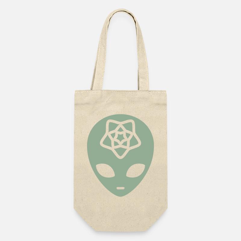 Geometric Alien Mind - Sac à bouteille - nature