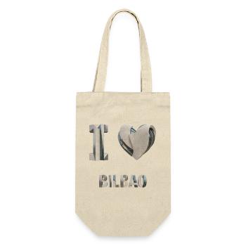 I Love Bilbao – Modern Architectural Design - Gift Bag for Bottles - nature - Front