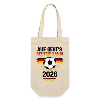 Let's go Germany – Football Fan Design 2026 - Gift Bag for Bottles - nature - Front