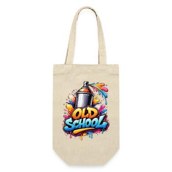 Old School Graffiti Spray Burst - Geschenkbeutel für Flaschen - Natur - Vorne