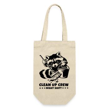 Clean Up Crew – Night Shift Waschbär - Geschenkbeutel für Flaschen - Natur - Vorne