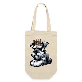 Schnauzer Riesenschnauzer Schnauzerbesitzer - Geschenkbeutel für Flaschen - Natur - Vorne