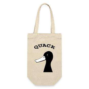 Ente - Geschenkbeutel für Flaschen - Natur - Vorne