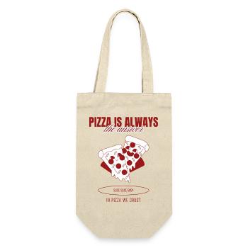 Pizza Is The Answer T-Shirt - Gift Bag for Bottles - nature - Front