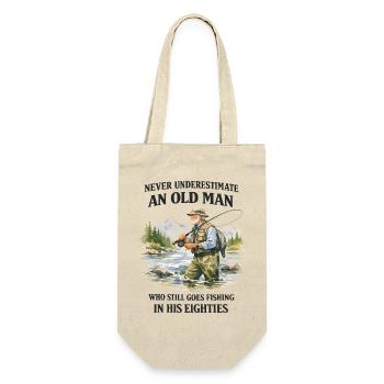 Humour Pêche Cadeau Grand-Père Vintage - Sac à bouteille - nature - Devant