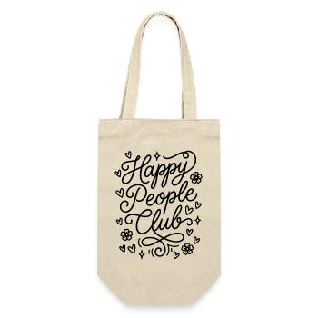 Happy People Club - Gift Bag for Bottles - nature - Front