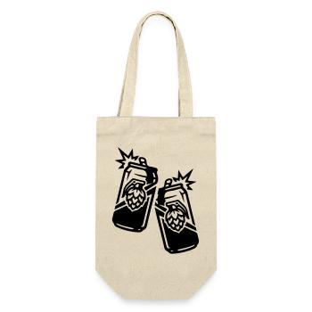 Beer Can Hops Can Beer - Gift Bag for Bottles - nature - Front