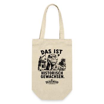 Historisch Gewachsen T-Rex Lustiges Büro Geschenk - Geschenkbeutel für Flaschen - Natur - Vorne