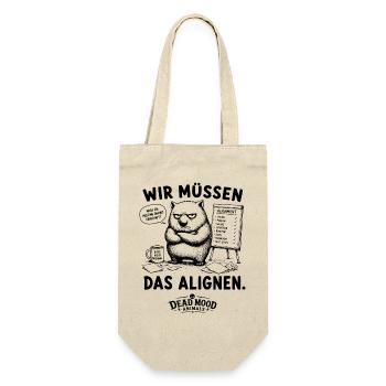 Business Buzzword Humor | Lustiger Meeting Spruch  - Geschenkbeutel für Flaschen - Natur - Vorne