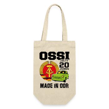 Geburtstag DDR Ossi Ost Produkt 20 Jahre - Geschenkbeutel für Flaschen - Natur - Vorne