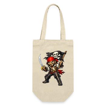 Pirate with red headscarf - Gift Bag for Bottles - nature - Front