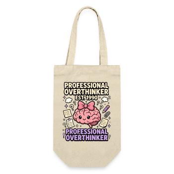 Professional Overthinker Seit 1990 - Geschenkbeutel für Flaschen - Natur - Vorne