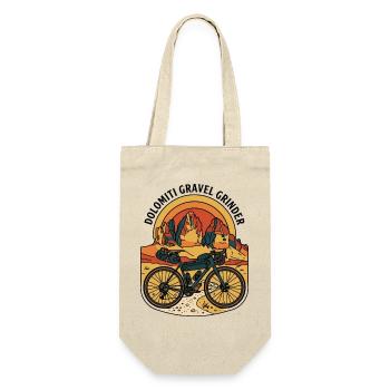 Dolomiti Gravel Grinder Retro-Motorrad - Geschenkbeutel für Flaschen - Natur - Vorne