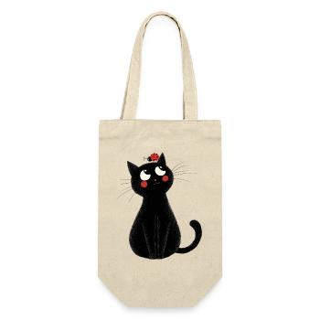Cat with ladybug - Gift Bag for Bottles - nature - Front