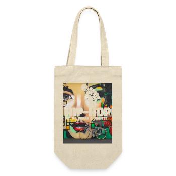 Hip Hop Graffiti Portrait with Bicycle - Gift Bag for Bottles - nature - Front