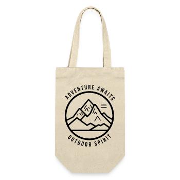 Adventure Awaits Black Outdoor - Geschenkbeutel für Flaschen - Natur - Vorne