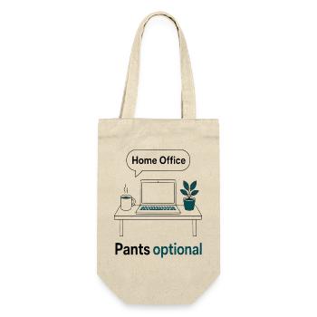 Home Office Pants Optional - Geschenkbeutel für Flaschen - Natur - Vorne