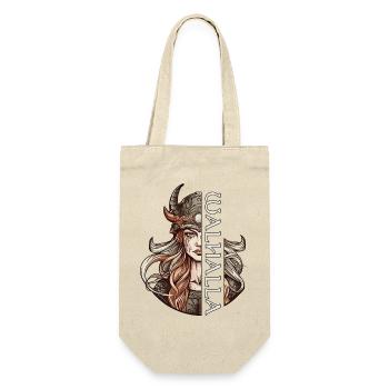 Walküre Walhalla nordische Mythologie Wikinger - Geschenkbeutel für Flaschen - Natur - Vorne