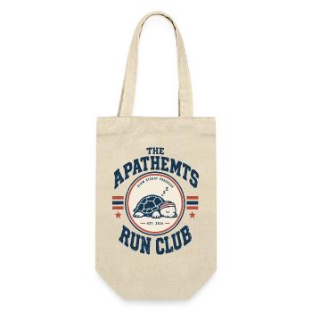 APATHETMTS Run Club Schildkröte - Geschenkbeutel für Flaschen - Natur - Vorne