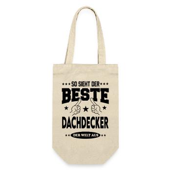 Dachdecker Der Beste der Welt Berufe  Arbeit - Geschenkbeutel für Flaschen - Natur - Vorne