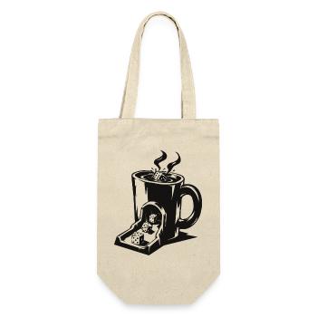 Kaffeewürfelturm - Geschenkbeutel für Flaschen - Natur - Vorne