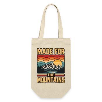 Retro Sunset Mountains Naturliebhaber-Outdoor-Wanderung - Geschenkbeutel für Flaschen - Natur - Vorne