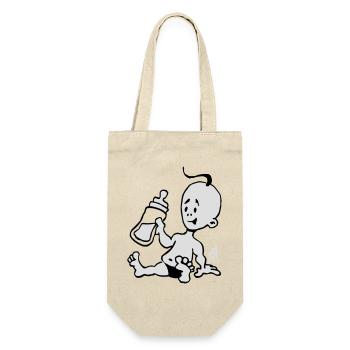 Baby with a milk bottle - Gift Bag for Bottles - nature - Front