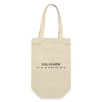 Solingen Koordinaten - Geschenkbeutel für Flaschen - Natur - Vorne