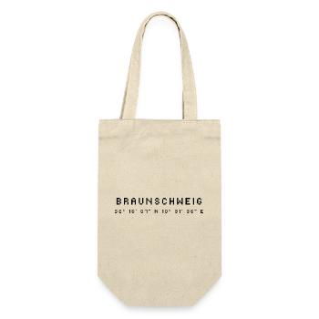 Braunschweig Koordinaten - Geschenkbeutel für Flaschen - Natur - Vorne