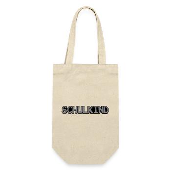 Schulkind Pixel - Geschenkbeutel für Flaschen - Natur - Vorne