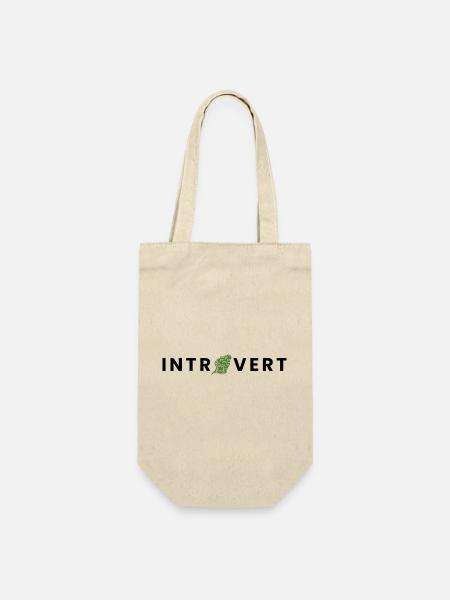 introvert - Geschenkbeutel für Flaschen - Natur
