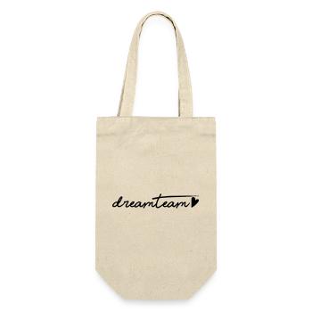 Black Heart Dream Team - Gift Bag for Bottles - nature - Front
