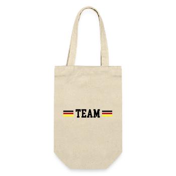 Team Deutschland Fahne - Geschenkbeutel für Flaschen - Natur - Vorne