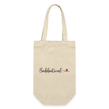 Typographie mignonne du sabbatique avec un cœur - Sac à bouteille - nature - Devant