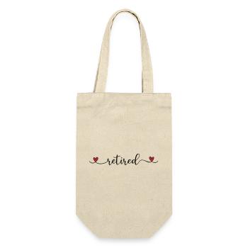 Zurückgezogene niedliche Typografie mit Herz - Geschenkbeutel für Flaschen - Natur - Vorne